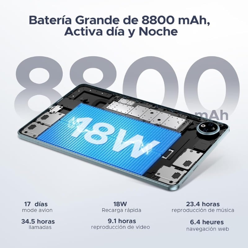 Doogee V Pad 12 8 GB/256 GB WiFi + 5G Preto - capacidade da bateria