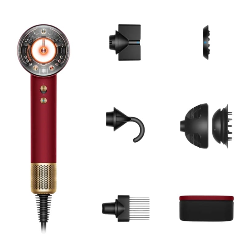 Dyson Supersonic Nural 1600W Rojo/Dorado - secador y accesorios