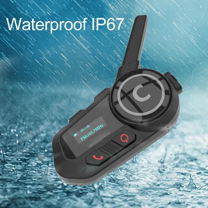 EUROFONE S6-SC-B Preto - Intercomunicador para motociclos - resistência à água