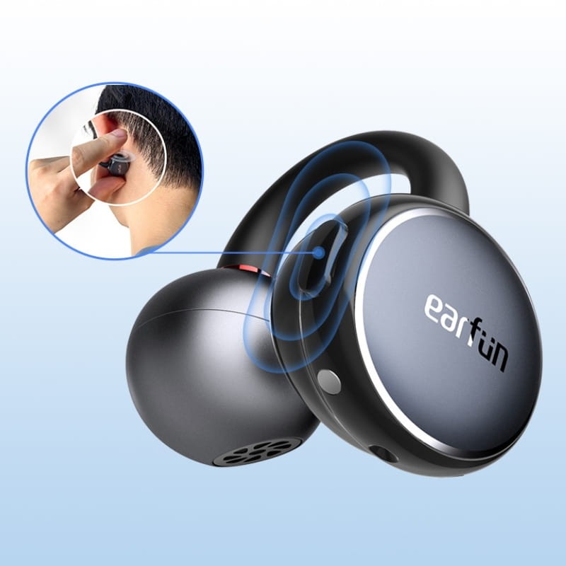 Earfun Clip Silver Gray - contrôle intégré