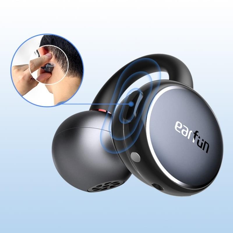 Earfun Clip Silver Gray - contrôle intégré