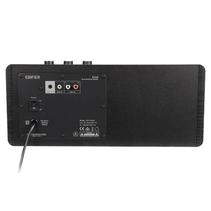 Edifier D12 70W Negro - Altavoz Bluetooth - puertos de conexión