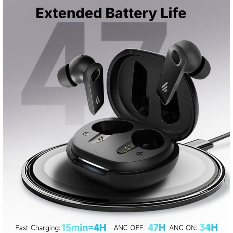 Edifier NeoBuds Plus ANC Preto - duração da bateria