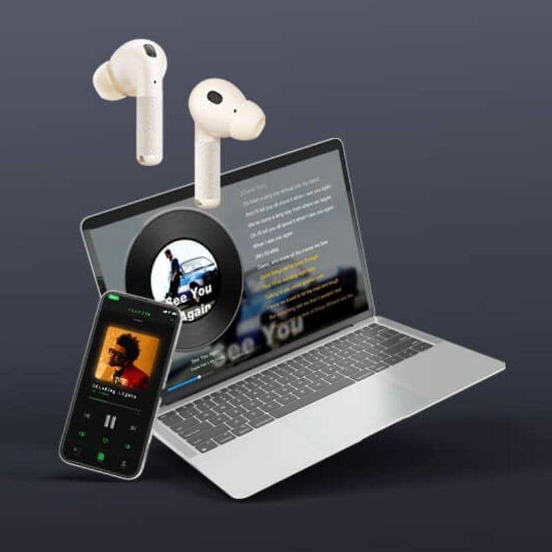 Edifier W260NC ANC Marfil - Auriculares Bluetooth - conexión multipunto