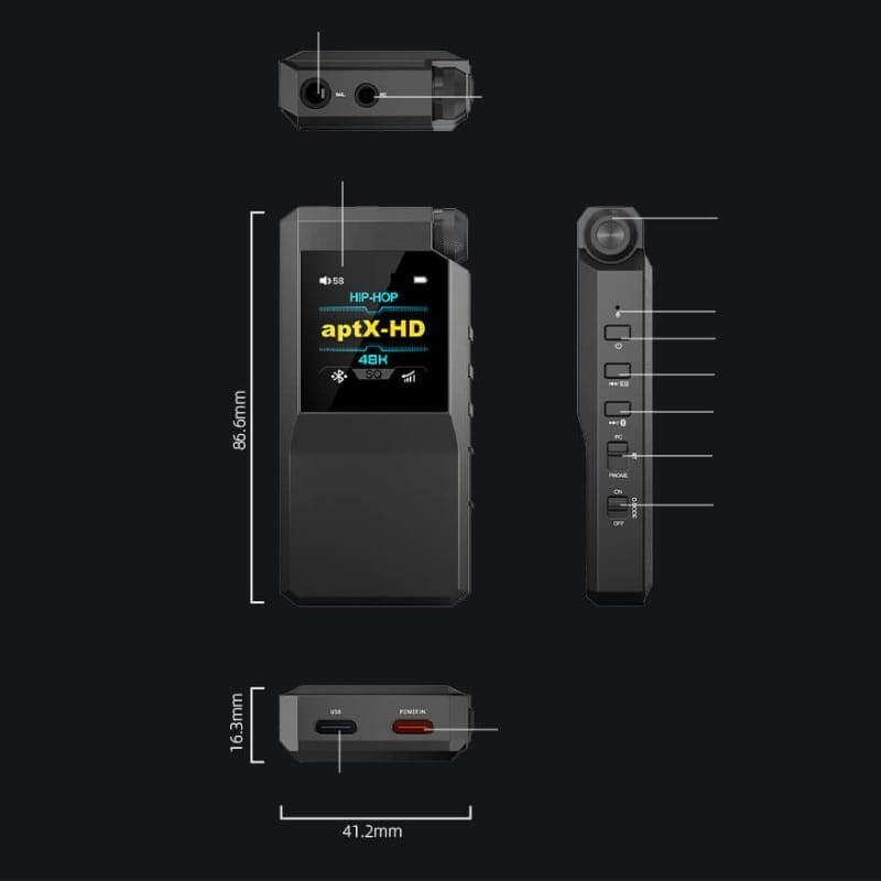 FiiO BTR17 Noir - Amplificateur/DAC avec Bluetooth - interface