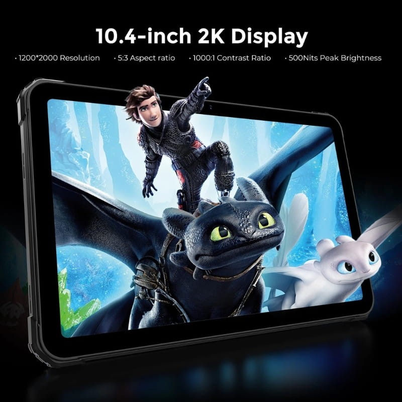 Fossibot DT3 10,4 12GB/256GB 5G Gris Rugged - pantalla