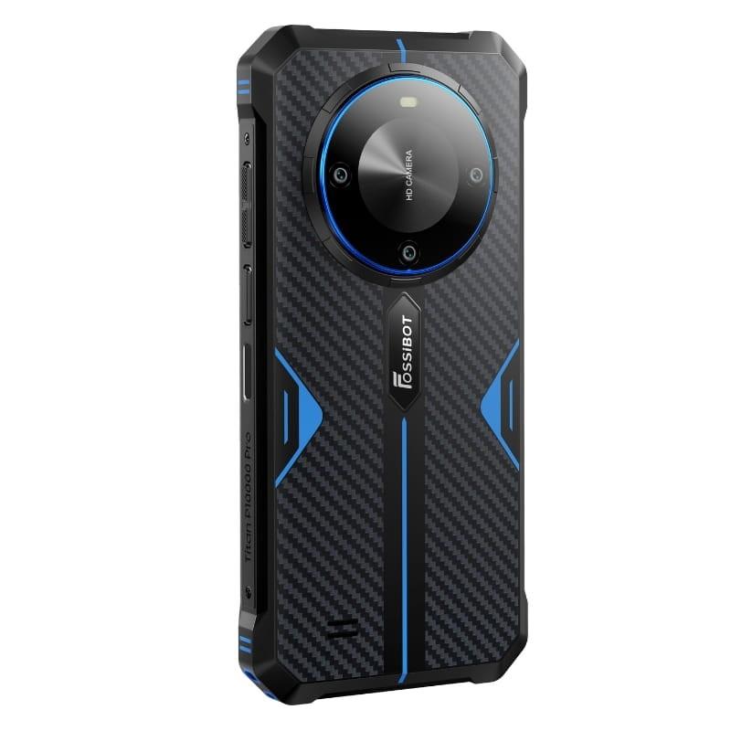 Fossibot F105 4GB/64GB Azul - Teléfono Móvil Rugged - vista trasera a 45 grados