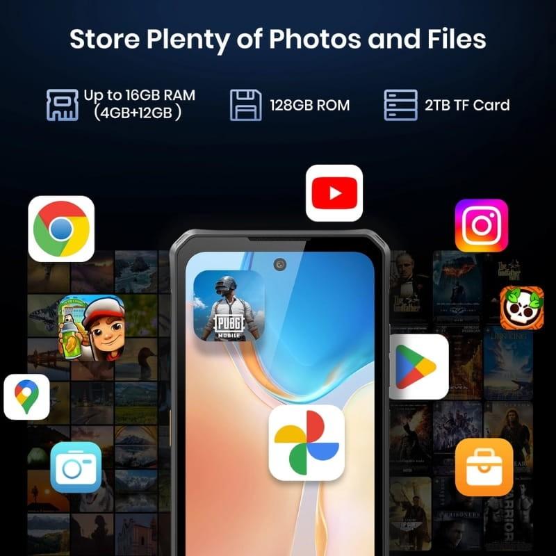 Fossibot F114 4GB/128GB Negro - capacidad de memoria