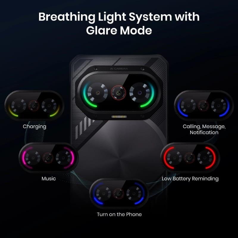 Fossibot F114 4GB/128GB Negro - iluminación RGB