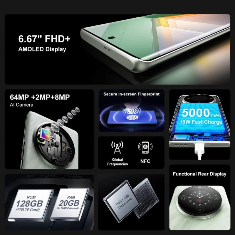 Fossibot S3 Pro 6GB/128GB Negro - funciones principales