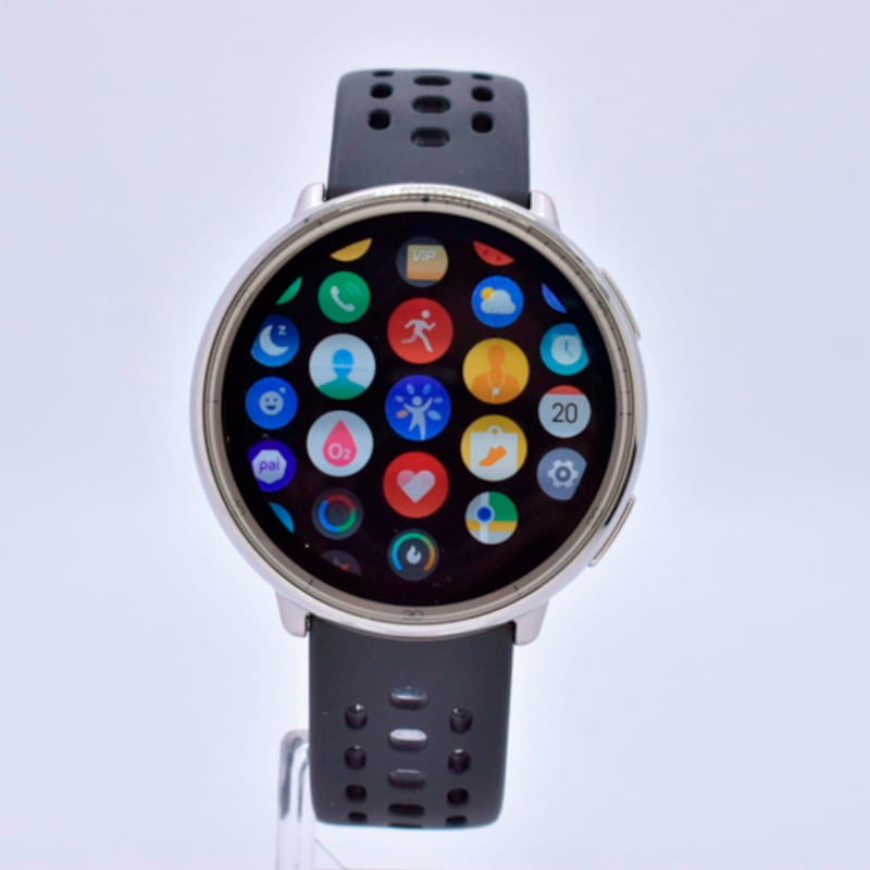 Foto real frontal aplicaciones del Amazfit Active 2 Correa Silicona Negro  - Reloj Inteligente con GPS