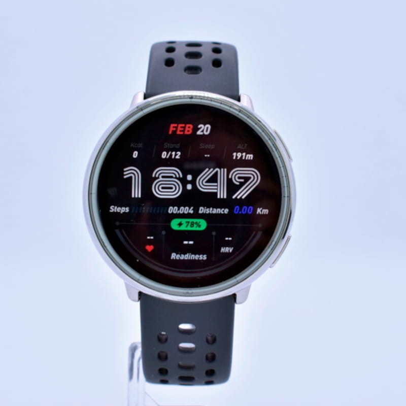 Foto real frontal del Amazfit Active 2 Correa Silicona Negro  - Reloj Inteligente con GPS