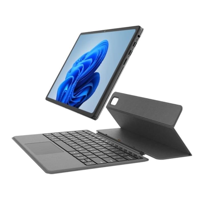 Capa com teclado para Jumper EZpad V12 Pro Preto - Vista a 45 graus