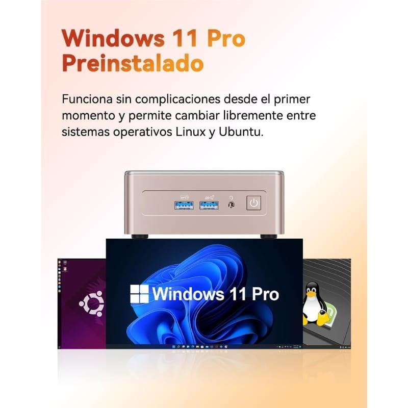 GEEKOM A5 AMD Ryzen 7 5825U 16GB/512GB SSD Win11 Pro - sistema operativo