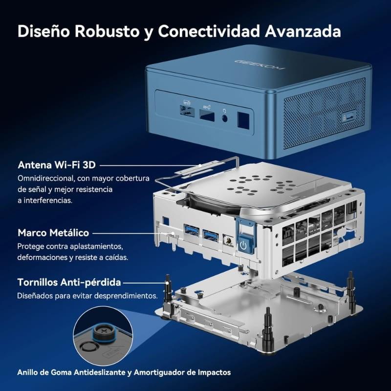 GEEKOM IT13 2025 Edition Intel Core i9-13900HK/32GB/1TB Win 11 Pro - diseño robusto