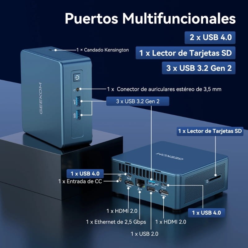 GEEKOM IT13 2025 Edition Intel Core i9-13900HK/32GB/1TB Win 11 Pro - interfaz