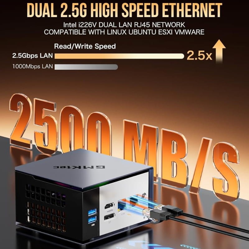 GMKtec NucBox EVO X1 - puertos Ethernet