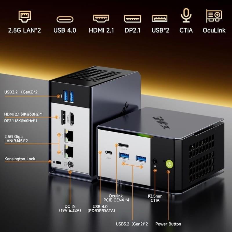 GMKtec NucBox EVO X1 - interfaz del dispositivo