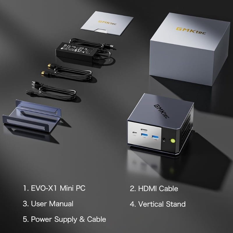 GMKtec NucBox EVO X1 - contenido de la caja