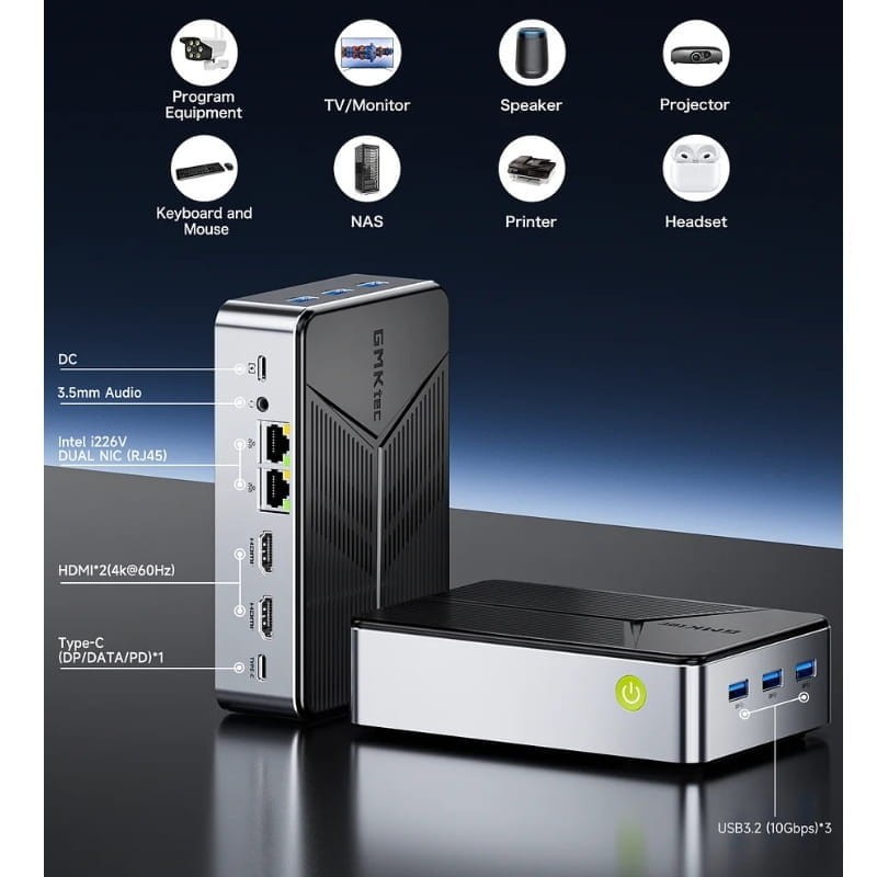 GMKtec NucBox G9 - appareils compatibles