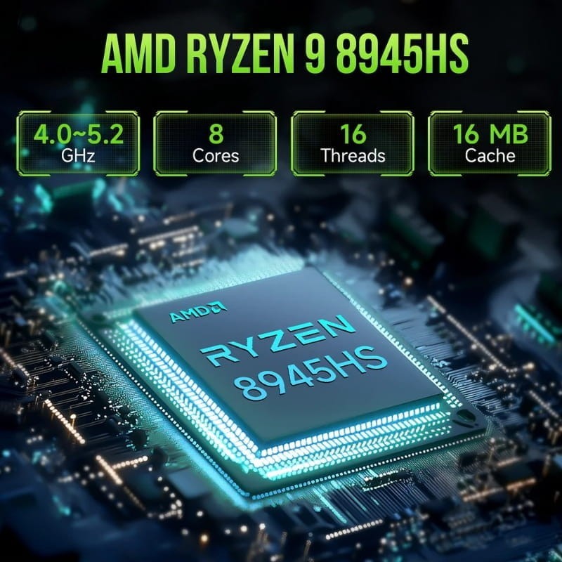 GMKtec NucBox K11 - Procesador Ryzen 9 Octa Core - Negro procesador