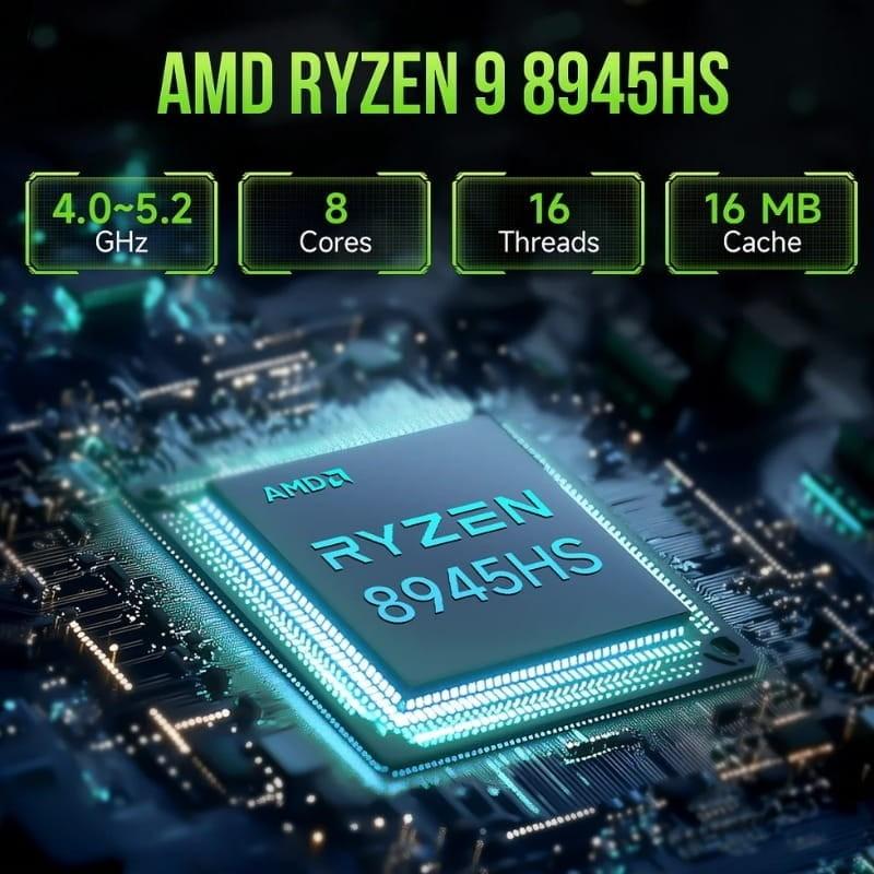 GMKtec NucBox K11 Ryzen 9 8945HS/64GB DDR5/1TB SSD Win 11 Black - Mini PC Gaming Processor