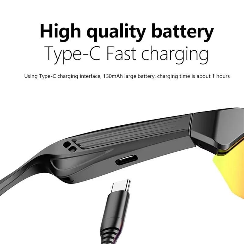 Gafas Inteligentes de Ciclismo Chrome Oro - carga USB-C