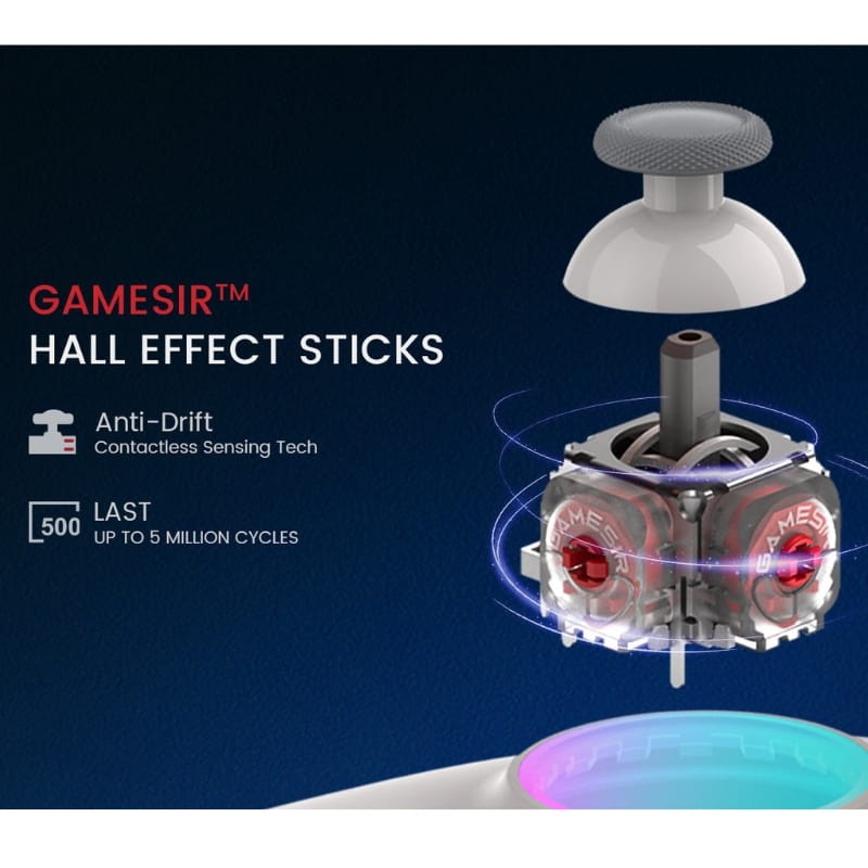 GameSir T4n Nova Blanc - Effet Hall