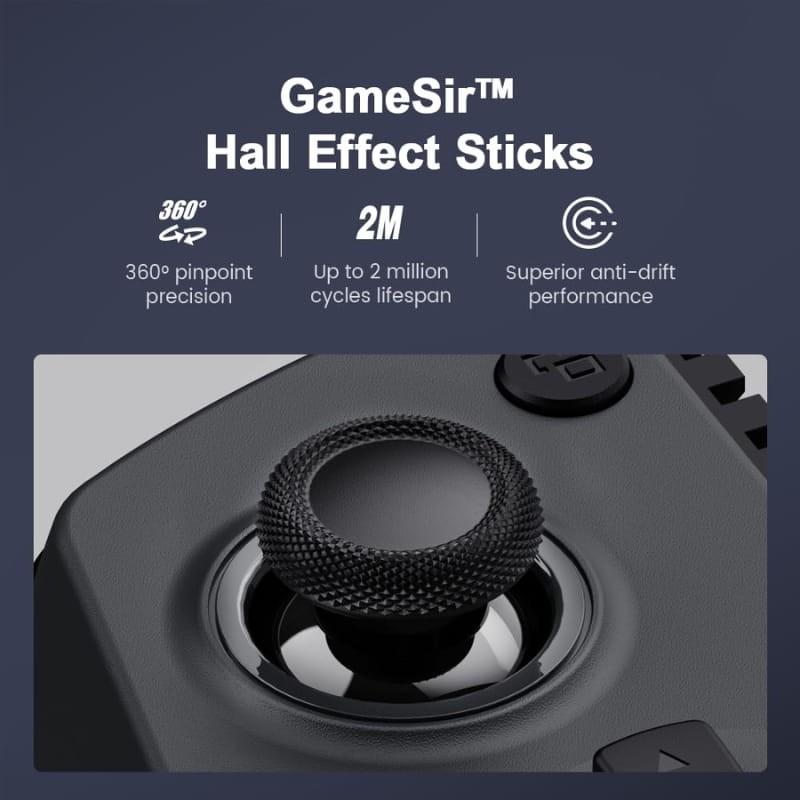 Comando GameSir X5S Preto - joysticks com efeito Hall