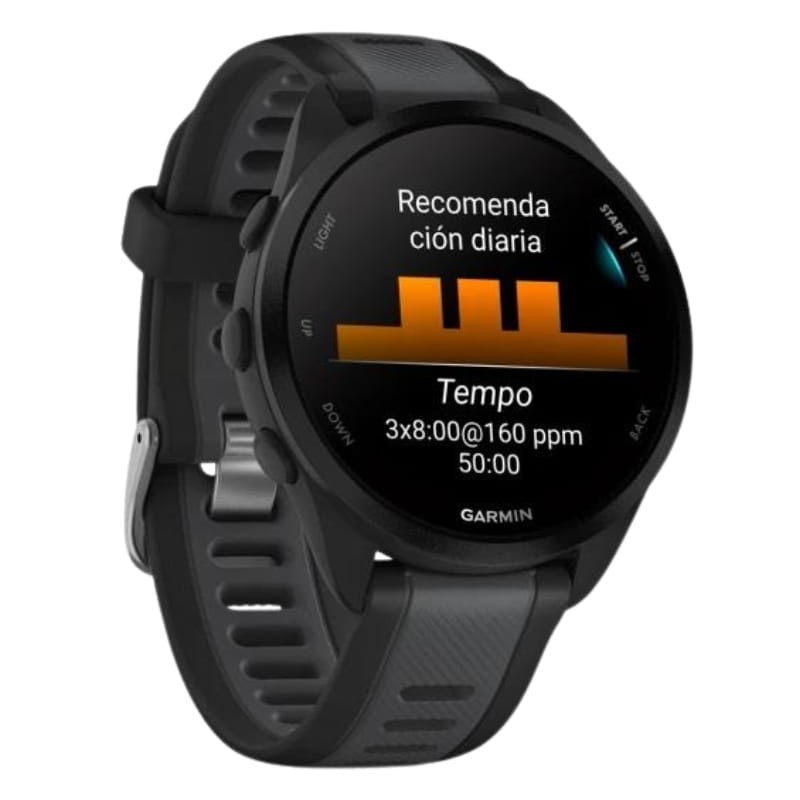 Garmin Forerunner 165 Music Noir - Vue à 45 degrés