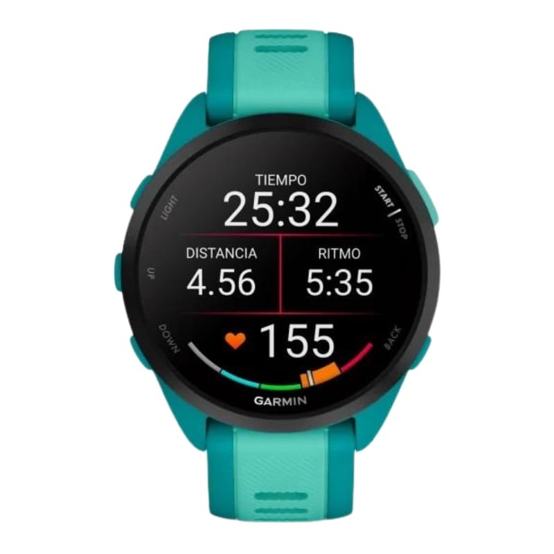 Garmin Forerunner 165 Music Turquesa - vista frontal