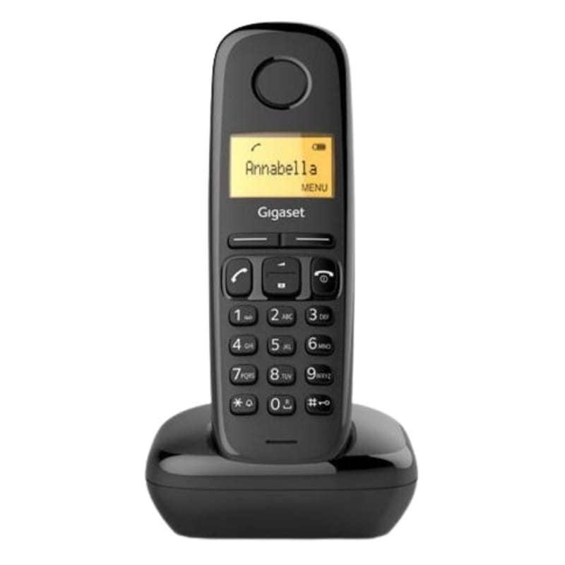 Gigaset A170 Duo Teléfono DECT/analógico Identificador de llamadas Negro - vista frontal
