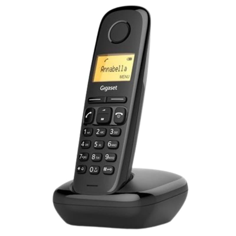 Gigaset A170 Duo Teléfono DECT/analógico Identificador de llamadas Negro - vista a 45 grados