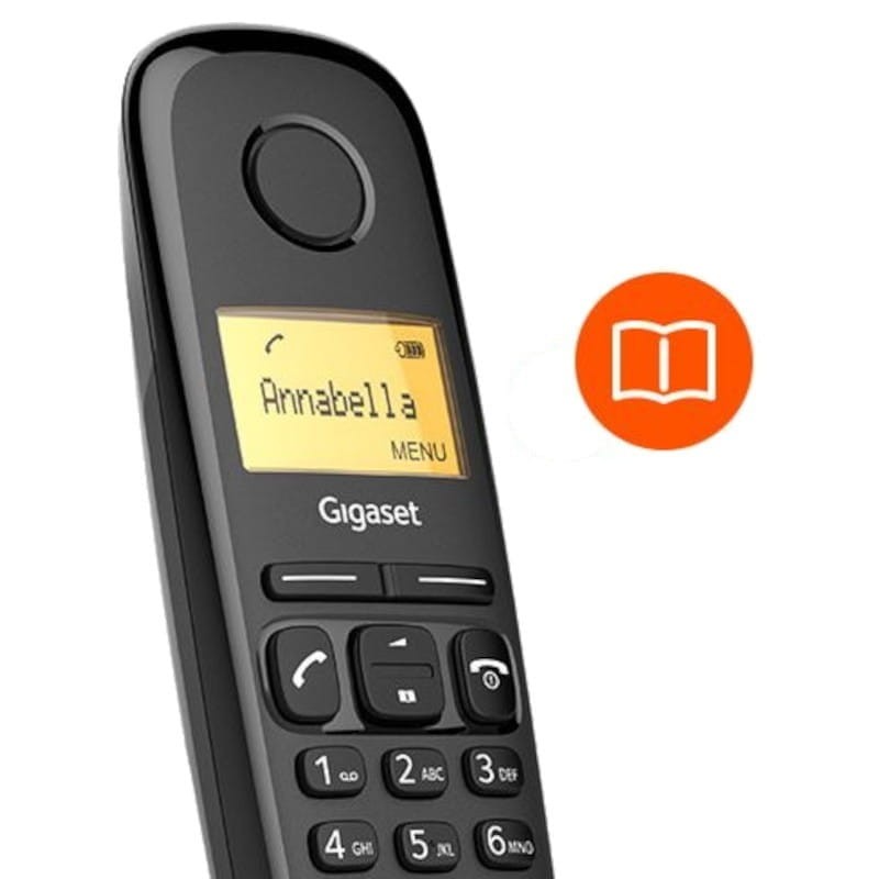 Gigaset A170 Duo Teléfono DECT/analógico Identificador de llamadas Negro - agenda