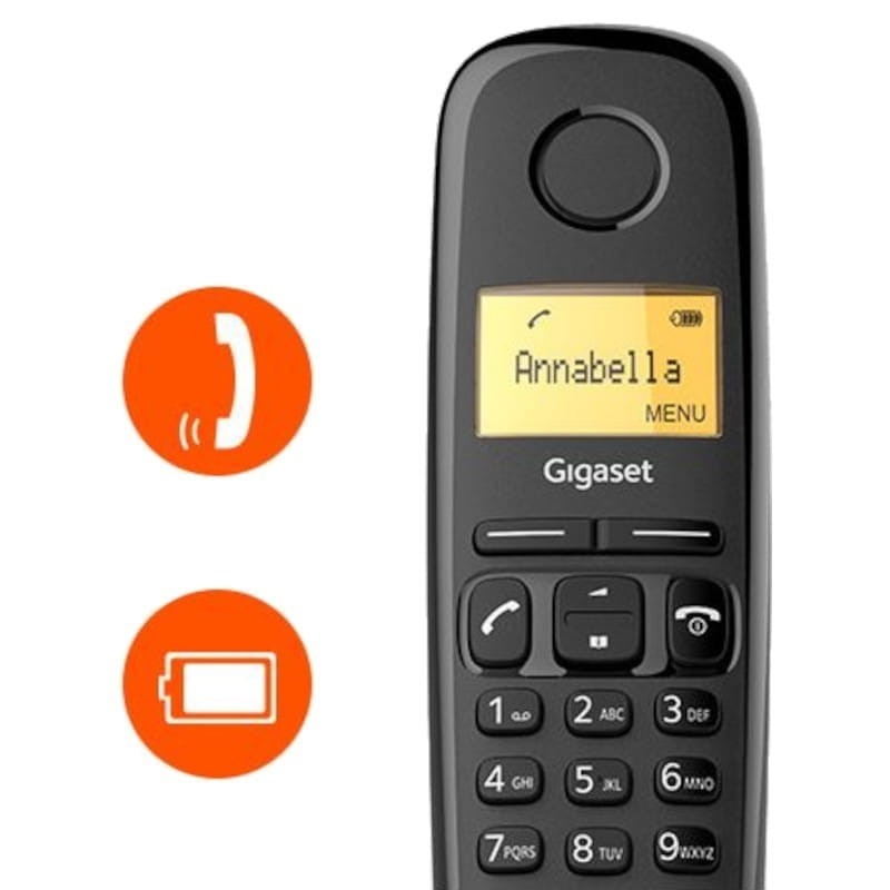Gigaset A170 Duo Teléfono DECT/analógico Identificador de llamadas Negro - registro de llamadas