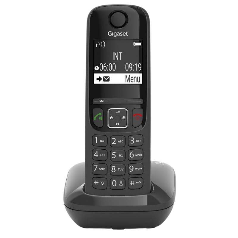 Gigaset AS690 Teléfono DECT/analógico Negro - vista frontal