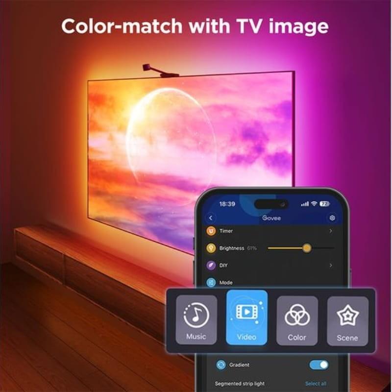 Govee H6098 Envisual TV Backlight Edición Netflix - control a través de app