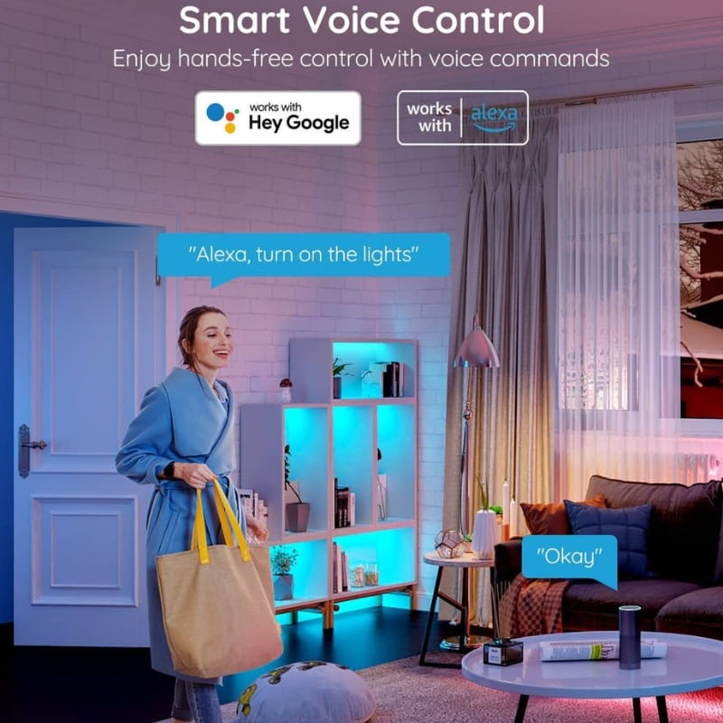Govee H615A - Tira LED Inteligente - asistentes de voz compatibles