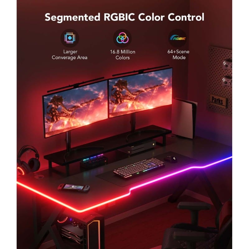 Govee H61C2 Neon Gaming - Bande LED - Éclairage RGBIC