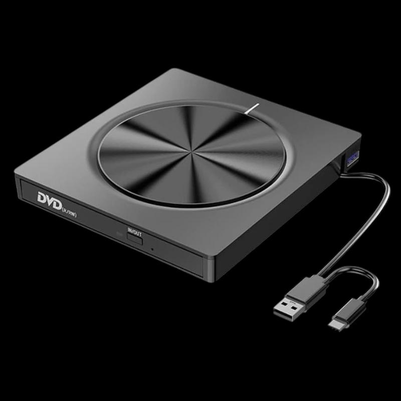 Graveur CD/DVD externe 8 en 1 avec USB-C/A/MicroSD
