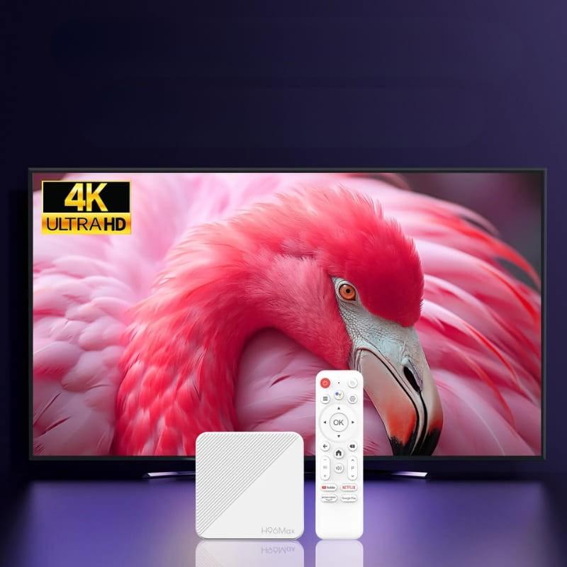 H96 Max H313 4K 2Go/16Go Android 14 Blanc - Android TV - résolution