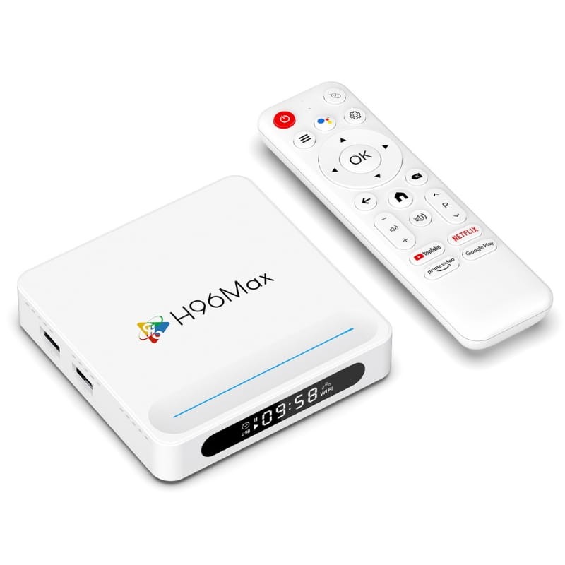 H96 Max H618 Plus 2Go/16Go 8K WiFi6 Android 14 - Vue à 45 degrés