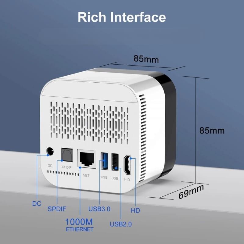 H96 Max H728 4GB/32GB Android 14 Blanc - ports