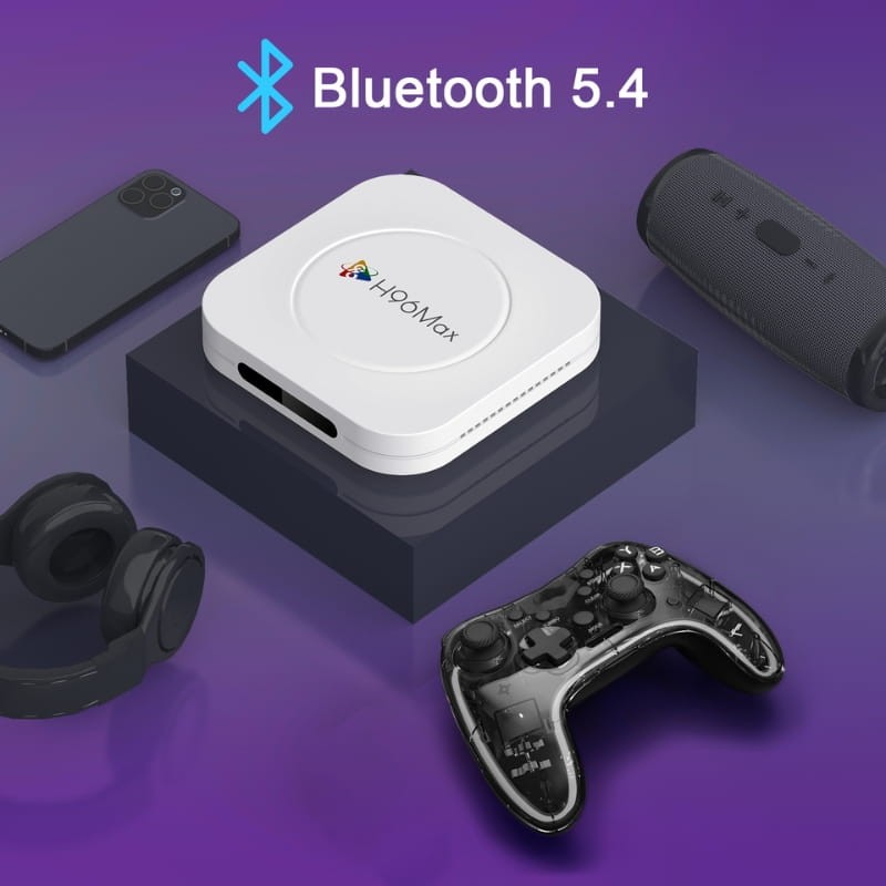 H96 Max M1 Plus 4GB/128GB 8K WiFi6 Android 14 Branco - conectividade Bluetooth v5.4