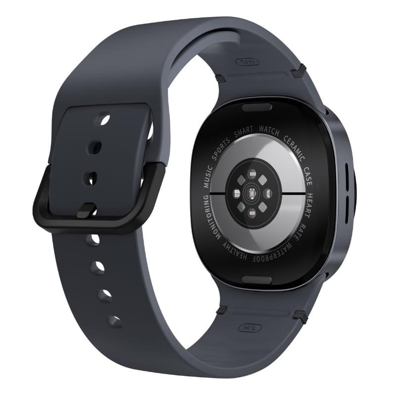 HD8 Mini Noir - Montre intelligente - Vue arrière à 45 degrés