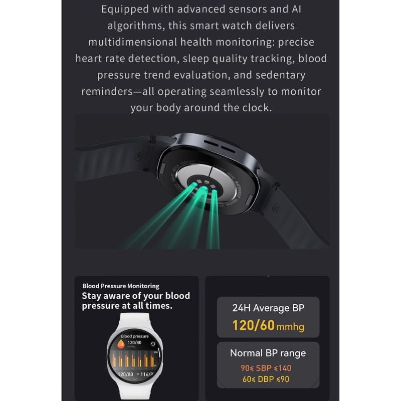 HD8 Mini Noir - Montre intelligente - capteur intégré