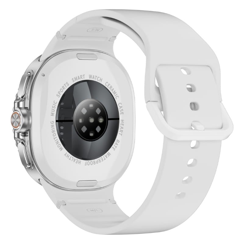HD8C Blanc - Montre intelligente - vue arrière