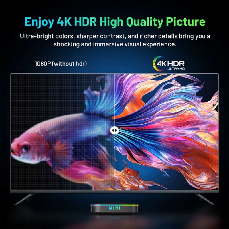 HK1 RBOX K8 MINI 2Go/32Go Android 14 - Résolution 4K