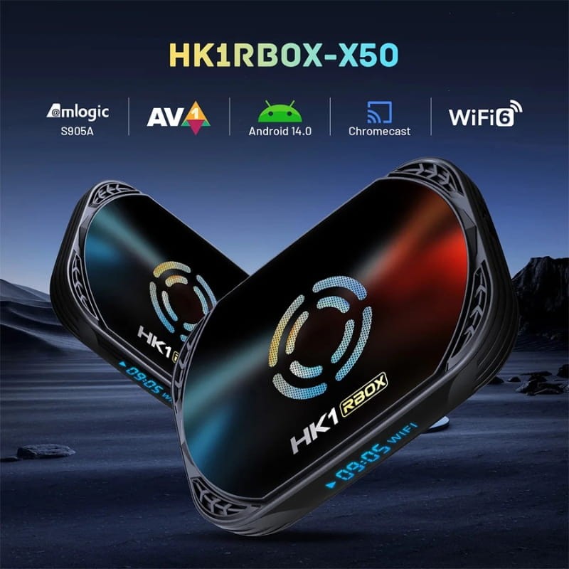 HK1 RBOX X50 S905X5M 4Go/64Go Android 14 - principales caractéristiques