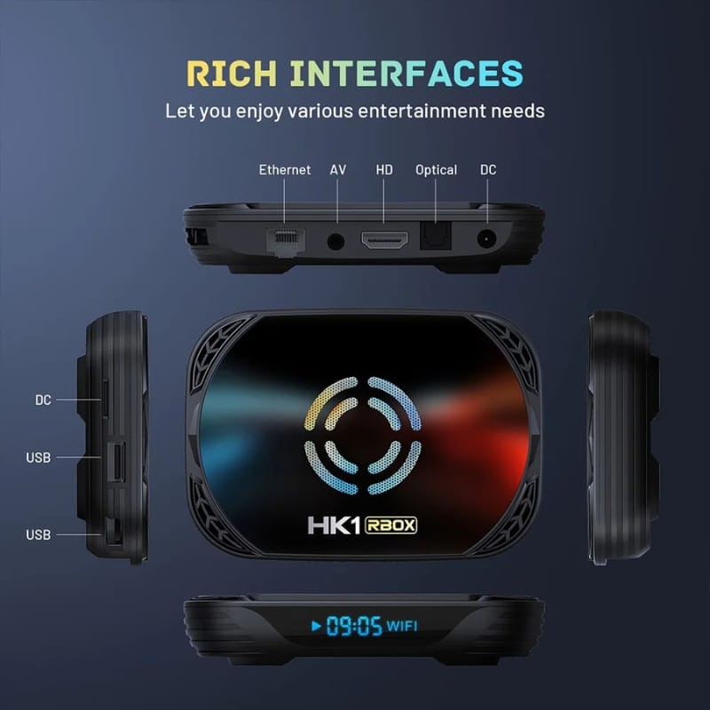 HK1 RBOX X50 S905X5M 4Go/64Go Android 14 - interface
